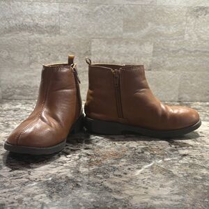Kids Brown Leather Ankle Boots